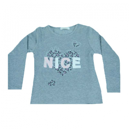 Bluze cu maneci lungi - Bluza cu maneca lunga pentru fete Happy House FOFO-073G-176, Multicolor
