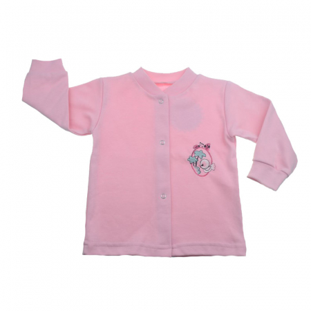 Bluze fete - Bluza cu maneca lunga pentru fete Pifou 610431R-68-cm, Roz