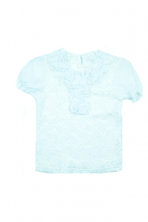 Îmbrăcăminte fete - Bluza cu maneca scurta pentru fete Catherine CTHR-11A-128, Alb