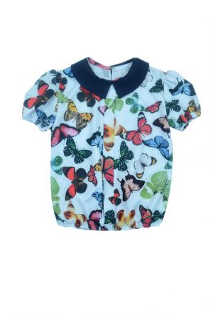 Îmbrăcăminte fete - Bluza cu maneca scurta pentru fete Catherine CTHR-1A-128, Multicolor