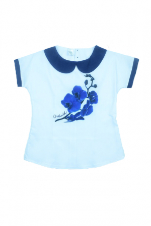 Bluza,camasi elegante fete maneca scurta - Bluza cu maneca scurta pentru fete Umbo UMB33-A-128, Alb