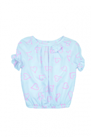 Bluza,camasi elegante fete maneca scurta - Bluza cu maneca scurta pentru fete Alessia ALSS2-128, Alb
