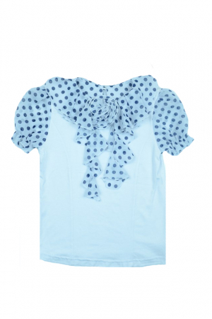 Bluza cu maneca scurta pentru fete Chaterine CHTR1-128, Alb [0]