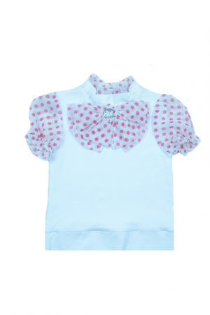 Bluza cu maneca scurta pentru fete Chaterine CHTR3-128, Alb [0]