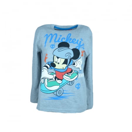 Bluze cu maneci lungi - Bluza pentru baieti Disney Mickey Mouse DISM-KTJL45674G-128, Gri