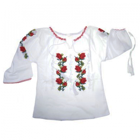 Bluze fete - Bluza tip ie 3/4 pentru fete Mini Junior MRI-28, Alb