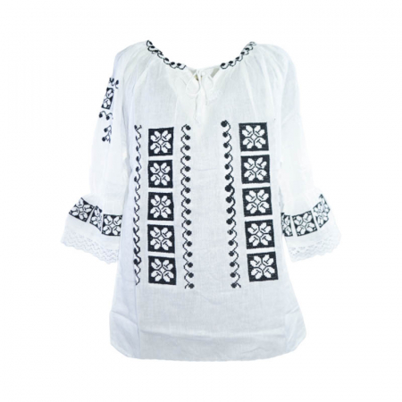 Bluze fete - Bluza tip ie 3/4 pentru fete Mini Junior MRI-15, Alb