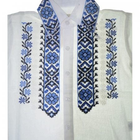 Bluza tip ie cu maneca lunga pentru baieti Mini Junior MRI-23, Alb [1]