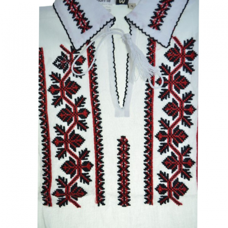 Bluza tip ie cu maneca lunga pentru baieti Mini Junior MRI-31, Alb [2]