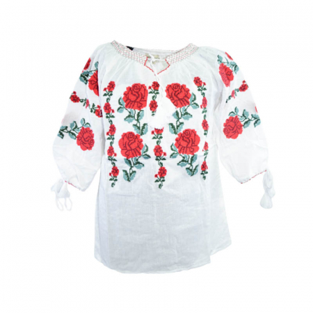 Bluze fete - Bluza tip ie 3/4 pentru fete Mini Junior MRI-14, Alb