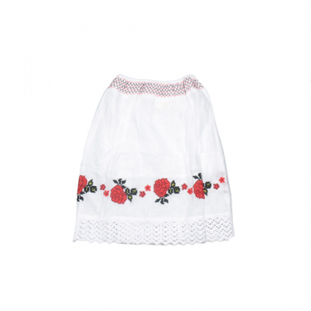 Compleu traditional 2 piese ie si poale pentru fete Mini Junior MRII-2, Alb [6]