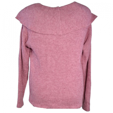 Bluza tricotata cu maneca lunga si colier pentru fete Lucky Girl 6783-R, Roz [1]