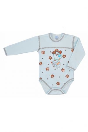 Body-uri baieti - Body cu maneca lunga pentru baieti Koala Reksio 04-317AL-80, Albastru