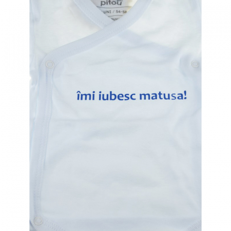 Body cu maneca lunga pentru baieti Pifou Model 10 ML M10ML8-A-56, Alb [2]