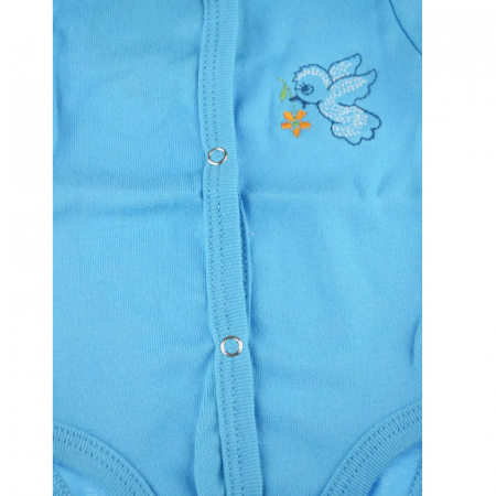 Body cu maneca lunga pentru baieti Pifou Model 11 M11-AL1-46-50, Albastru [2]