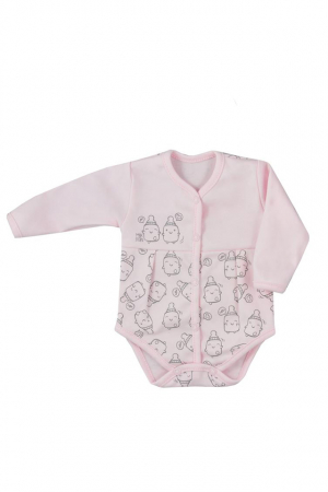 Îmbrăcăminte fete - Body cu maneca lunga pentru fete Butelki Koala 06-694R_62 cm, Roz