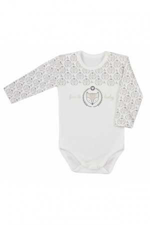 Îmbrăcăminte fete - Body cu maneca lunga pentru copii Lisek Koala 3871-C-74, Crem
