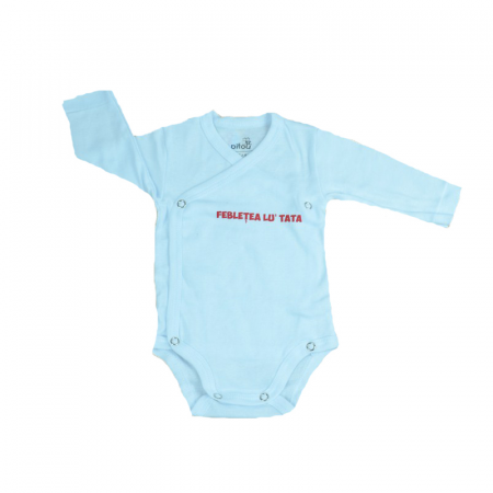 Body-uri baieti - Body cu maneca lunga pentru copii Pifou Model 10 M10-1A-54-58-cm, Alb