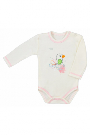 Îmbrăcăminte fete - Body cu maneca lunga pentru copii Samba Koala 3901-C-68, Crem