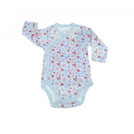 Body-uri fete - Body cu maneca lunga pentru fete Pifou Model 10 ML M10ML-A1-56, Alb