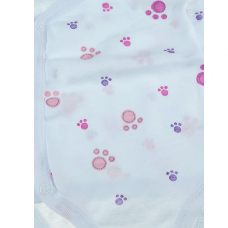 Body cu maneca lunga pentru fete Pifou Model 10 ML M10ML-A2-56, Alb [2]