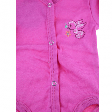Body cu maneca lunga pentru fete Pifou Model 11 M11-F-46-50, Fucsia [2]