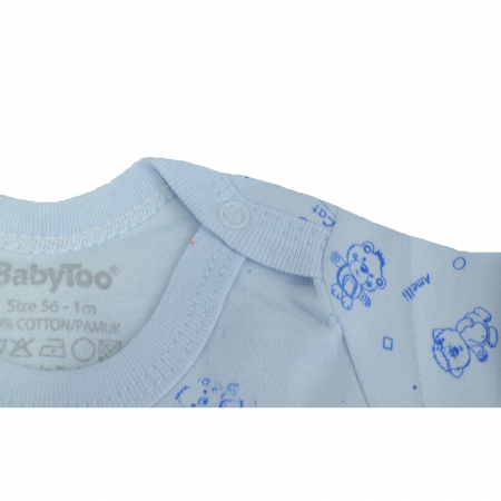 Body cu maneca lunga pentru baieti BabyToo 7083-4-80, Albastru [3]