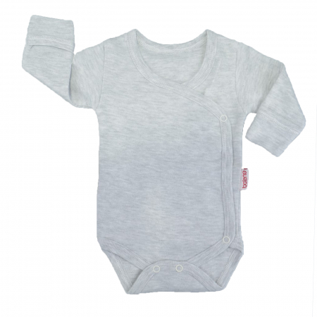 Body-uri baieti - Body cu maneca lunga pentru baieti Baleno 3193-6-62, Gri