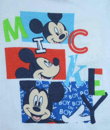 Body cu maneca lunga pentru baieti Disney Mickey Mouse NH0388-R-80-cm, Alb [3]