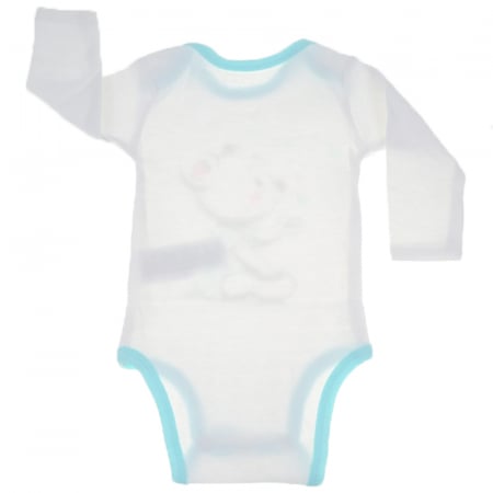 Body cu maneca lunga pentru baieti E Plus M 51013137-92-cm, Alb [1]