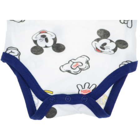 Body cu maneca lunga pentru baieti E Plus M Mickey Mouse 51013921-62-cm, Alb [2]