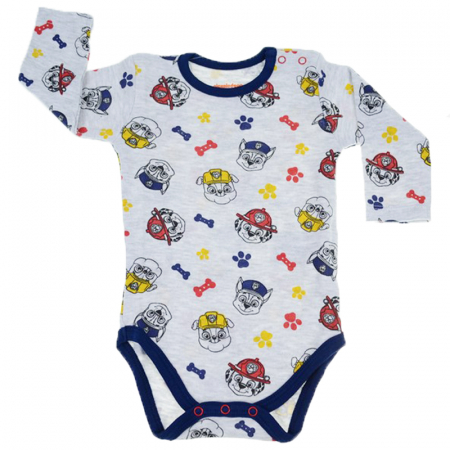 Body-uri baieti - Body cu maneca lunga pentru baieti E Plus M Paw Patrol 336105-62-cm, Gri