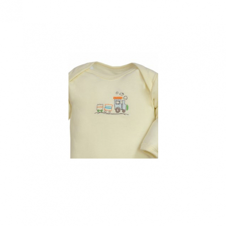 Body-uri baieti - Body cu maneca lunga pentru baieti Koala Train A01-091C_68 cm, Crem