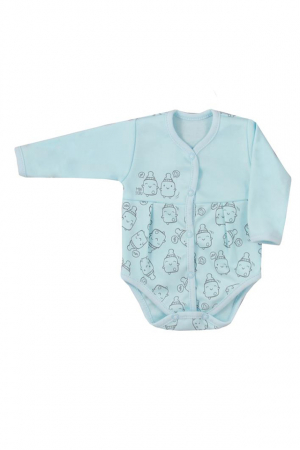 Body-uri baieti - Body cu maneca lunga pentru baieti Koala Butelki 06-694AL_68 cm, Albastru