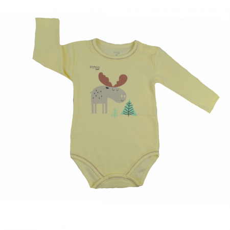 Body-uri baieti - Body cu maneca lunga pentru baieti Koala Happy Baby 07-499GN_74 cm-2332, Galben