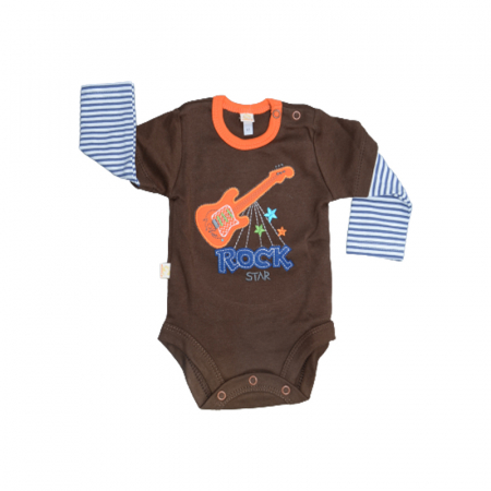 Body-uri baieti - Body cu maneca lunga pentru baieti Koala Jumbo 02-484-MR, Maro