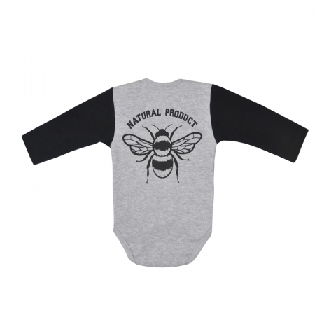 Body cu maneca lunga pentru copii Koala Bee AM1-023, Gri [1]