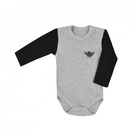 Body-uri baieti - Body cu maneca lunga pentru copii Koala Bee AM1-023, Gri