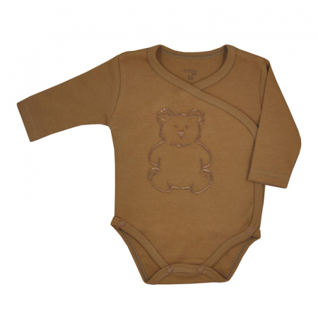 Body-uri baieti - Body cu maneca lunga pentru baieti Koala Mis 08-890, Maro