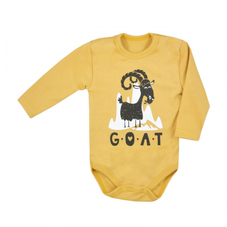 Body-uri baieti - Body cu maneca lunga pentru baieti Koala Mountains 08-823-G, Galben