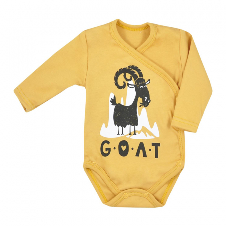 Body-uri baieti - Body cu maneca lunga pentru baieti Koala Mountains 08-848-G, Galben