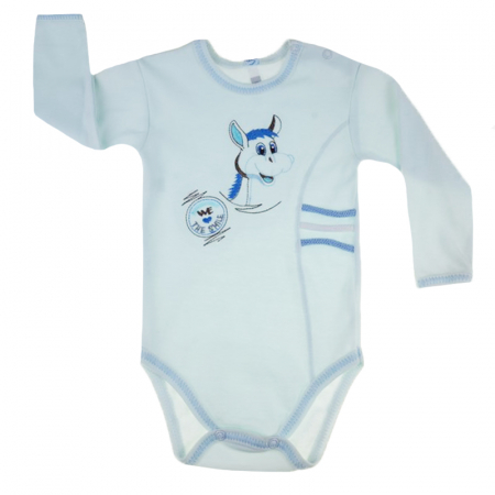 Body-uri baieti - Body cu maneca lunga pentru baieti Koala Osiolek 2702-80-cm, Albastru