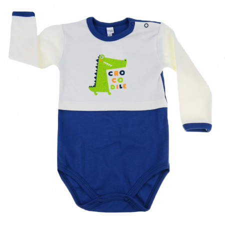 Body-uri baieti - Body cu maneca lunga pentru baieti Koala Play Time 3818B-80-cm, Bleumarin