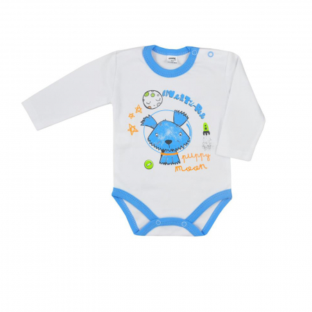 Body-uri baieti - Body cu maneca lunga pentru baieti Koala Puppy T1-50_86 cm, Alb
