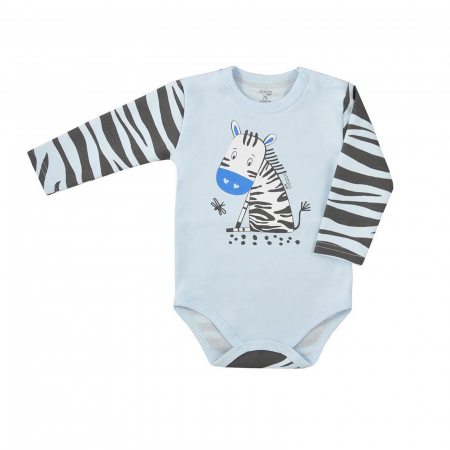 Body-uri baieti - Body cu maneca lunga pentru baieti Koala Sawanna 08-058A_68 cm, Albastru