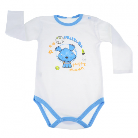 Body-uri baieti - Body cu maneca lunga pentru baieti Koala T1-509-74-cm, Alb