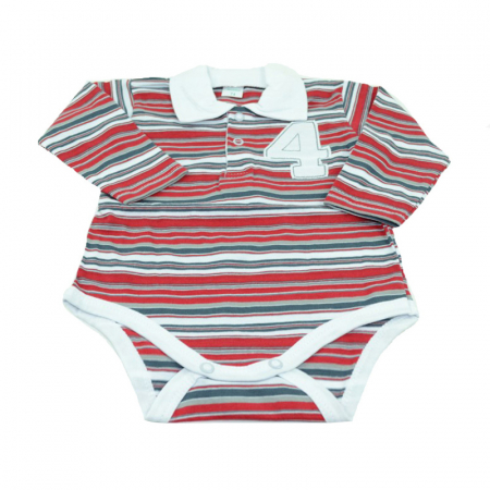 Body-uri baieti - Body cu maneca lunga pentru baieti Malgosia MGS2R-80-cm, Rosu