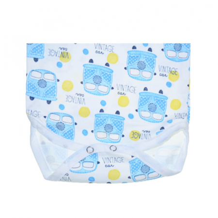 Body cu maneca lunga pentru baieti Mini Junior 80323, Alb [2]
