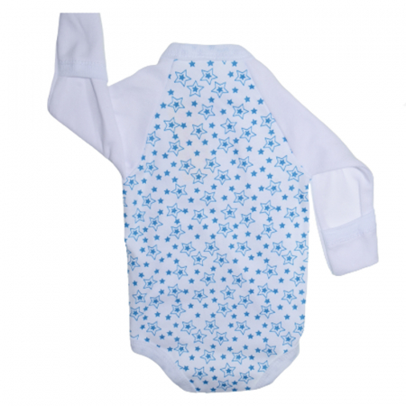 Body cu maneca lunga pentru baieti Mini Bimbi 100323-3, Alb [1]