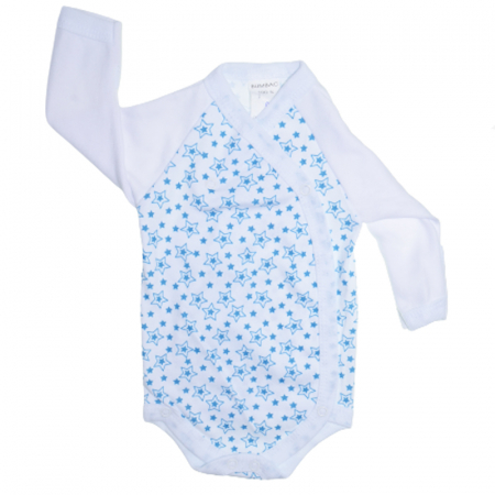 Body-uri baieti - Body cu maneca lunga pentru baieti Mini Bimbi 100323-3, Alb